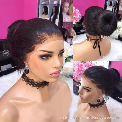 Cheap Transparent Lace Frontal Wig Straight Raw Brazilian Virgin Natural Human Hair Hd Full 360 Lace Front Human Hair Wig Vendor